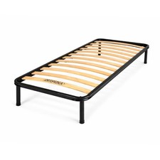 Rete Ortopedica Letto Singolo 80x190 cm | Struttura in Metallo a Doghe in Legno