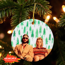 Royal Tenenbaums Christmas Ornament   Handmade Ceramic Ornament Richie  Margo
