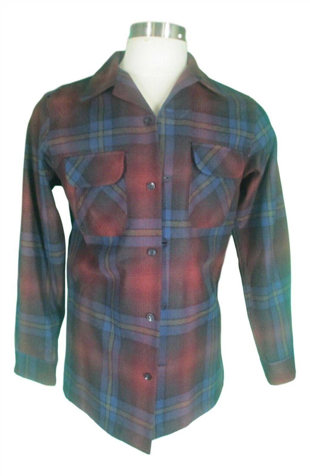 Pendleton Red Shadow Plaid Wool Original Board Sh… - image 1