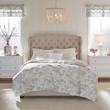 Laura Ashley Cotton Duvet Cover  Sham Sets Madelynn-Duck Egg 