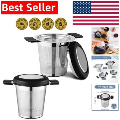 Elegant 2-Pack Stainless Steel Tea Strainers - Perfect for Loose Tea Lovers