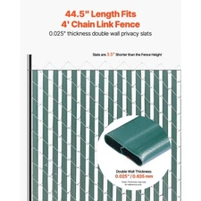 VEVOR Bottom Locking Privacy Slats, Double-Wall Vertical Bottom-Locking Slats fo