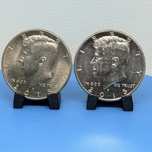 2015  P&D NIFC Kennedy Half Dollar Coins Set. #63-64