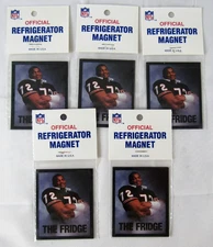 Lot (5) 1985 Super Bowl Champ Chicago Bears William Refrigerator Perry Magnets