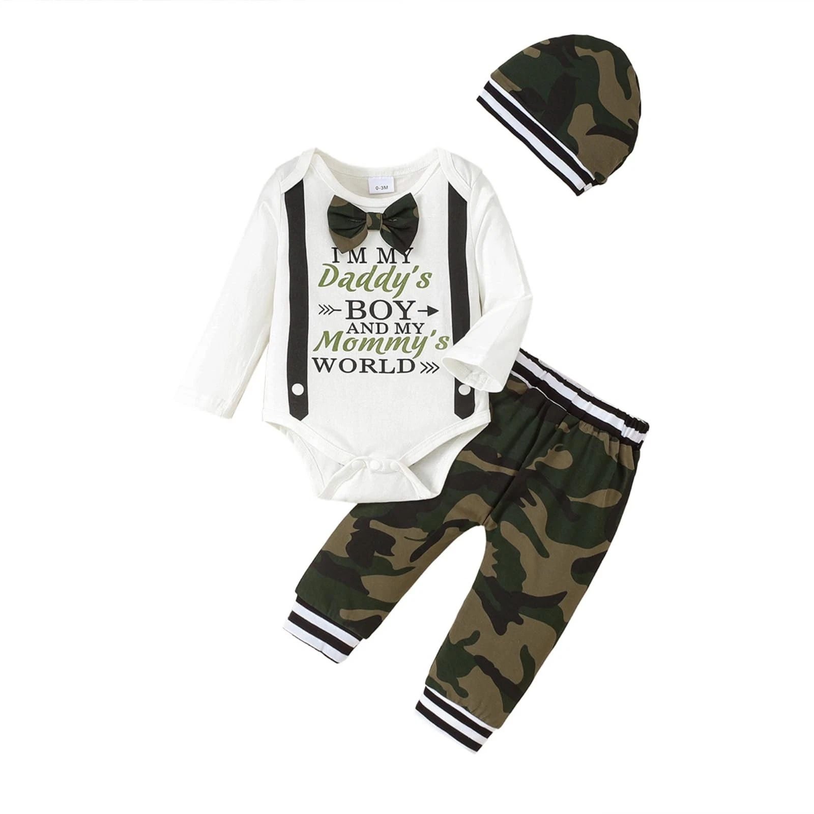 Baby Boy Clothes 9 Months Infant Boy Camouflage Outfit Letter Print Long Slee...