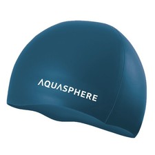 Aqua Sphere Plain Silicone Swimming Cap, Dark Green/White, 100-Pack