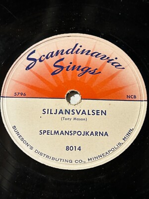 Rare Scandinavia Sings - Swedish Scandinavian Fiddle Boys  78RPM minneapolis
