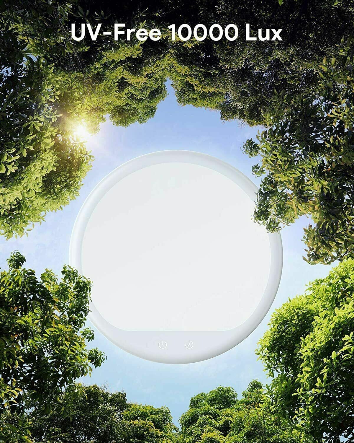 Gladle Light Therapy Lamp, UVFree 10000 Lux Bright LED Sun Lamp GL