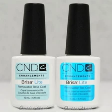 CND BRISA LITE Removable Sculpting Smoothing Gel BASE & TOP COAT 0.5 oz 15ml