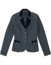 Luisa Spagnoli Womens 3 Button Blazer Jacket It 40 Small Blue Flecked Al10
