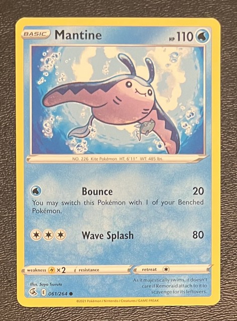 Pokemon - Tarjeta Individual MANTINE 061/264 FUSION STRIKE
