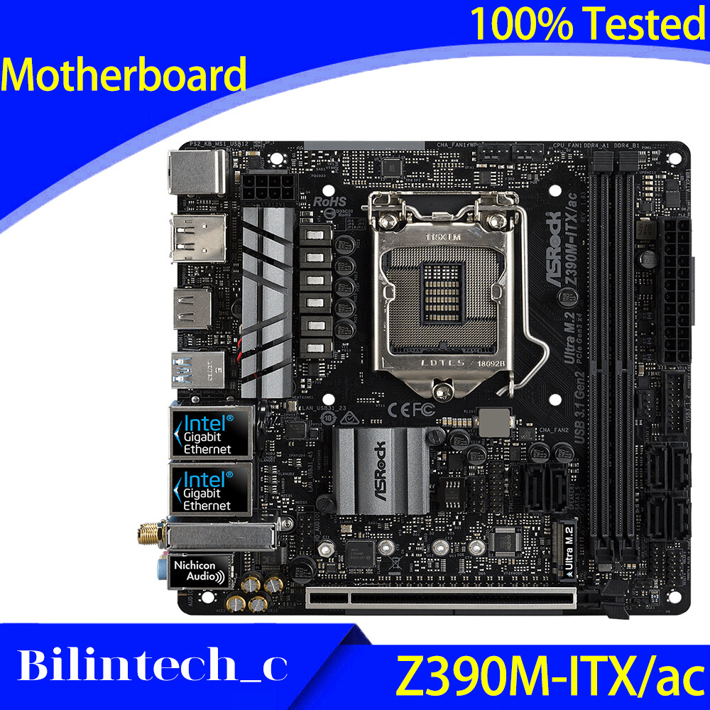 FOR ASRock Z390M-ITX/ac Motherboard Supports M.2 SSD DDR4 64GB