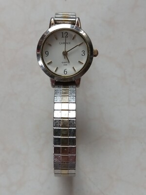 Timex Carriage Vintage Watch Silver Tone Stretch Band! Gold Hands & Numbers! ⌚ il_fullxfull.5971147905_9p3b.jpg main image 3