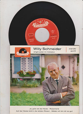 Willy Schneider Singt Lieder im Volkston  21069 EPH 