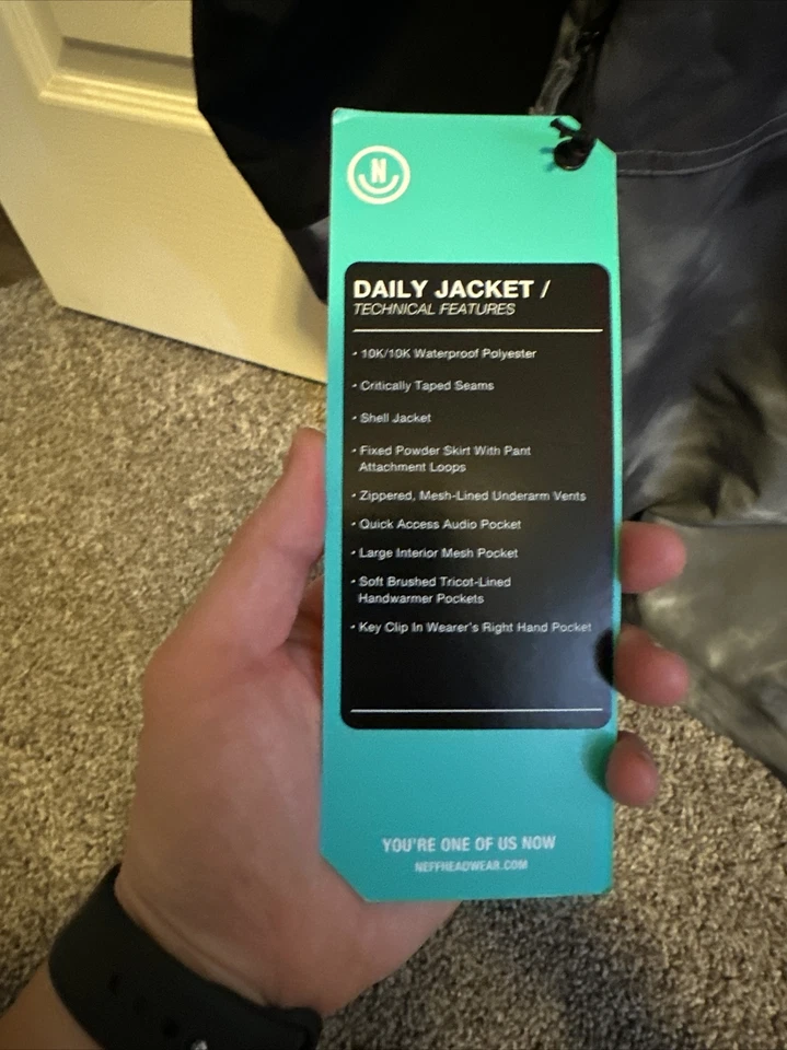 New Neff Mens Soft Shell Snowboard Jacket Small - Image 3 of 4