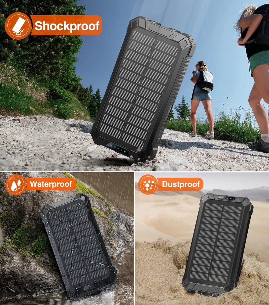 36000mAh Power Bank with Wireless Charging and 4 Cables for Phones