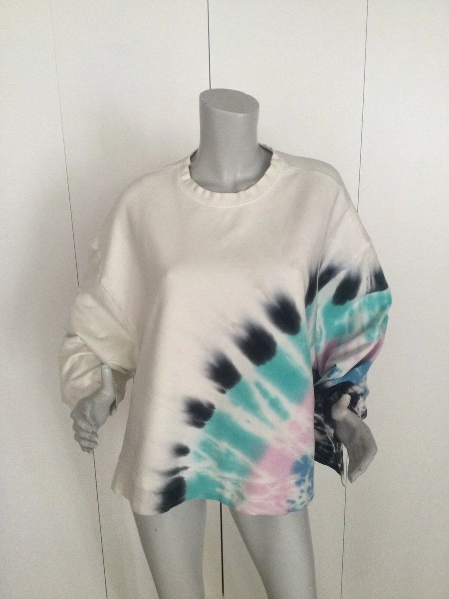 Electric Rose Neil Tie Dye Sweatshirt Cloud Azulejo Peony Size M