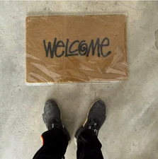 Welcome mat streetwear y2k style. New door mat for modern Home Decor.