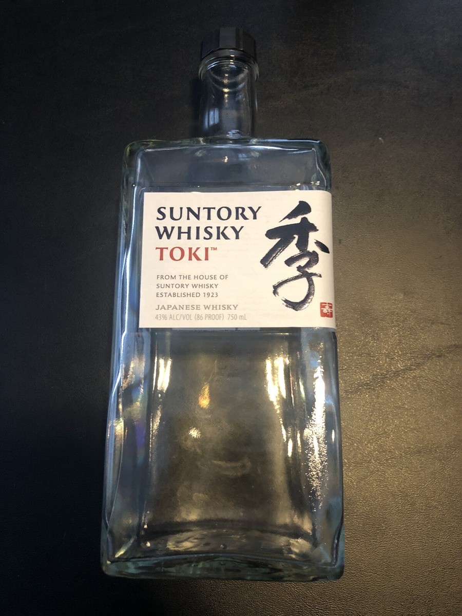 EMPTY Suntory Toki Japanese Whisky Bottle 750 ml Clear Crafts