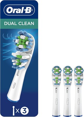 Oral-B Dual Clean Replacement Electric Toothbrush Brush Heads, 3 Count