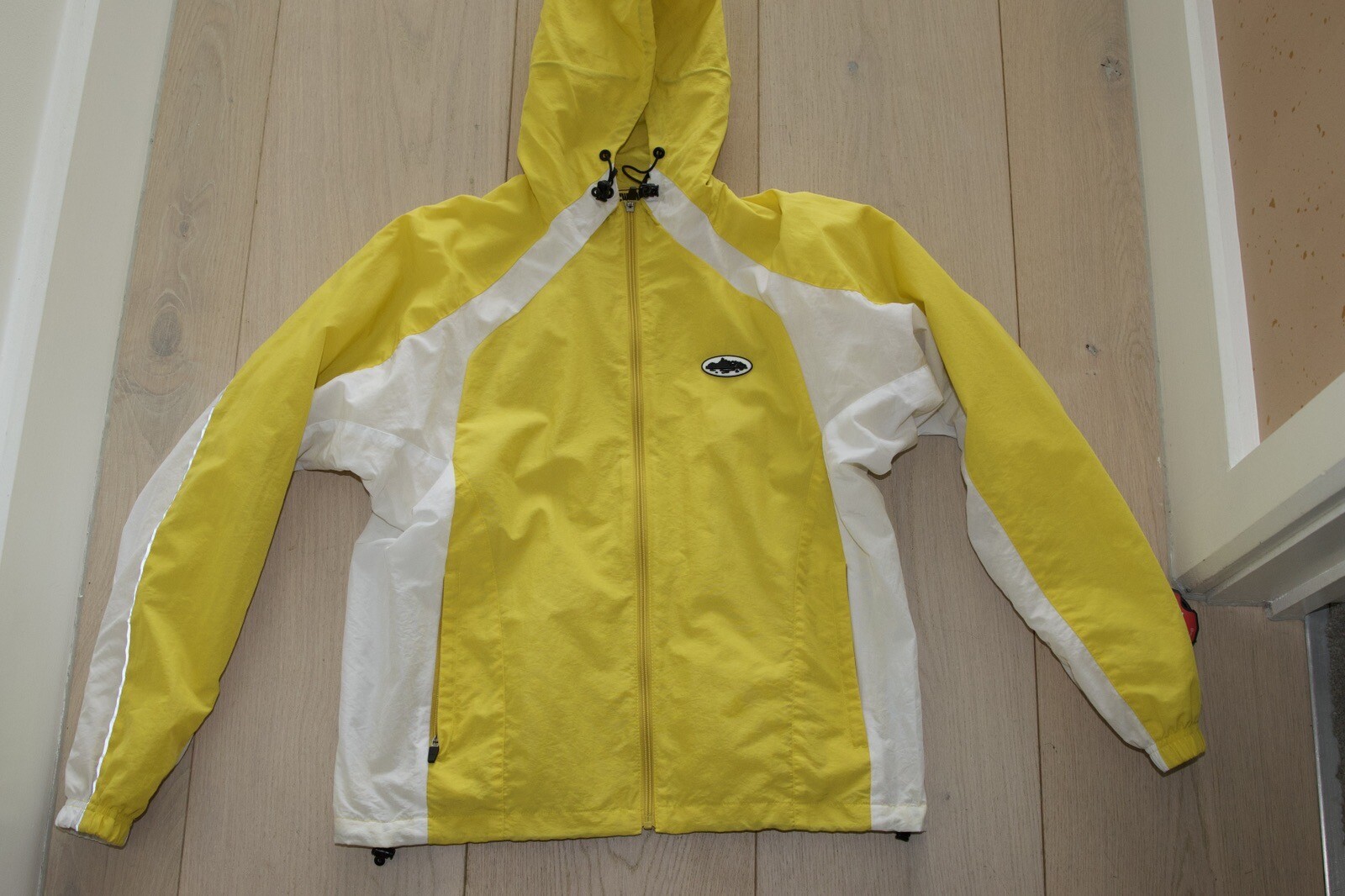 Corteiz Spring Jacket Windbreaker Yellow/White Small Worn Once