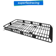 84 Inch Steel Roof Rack Cargo Top Heavy Duty Top Luggage Carrier Black Universal