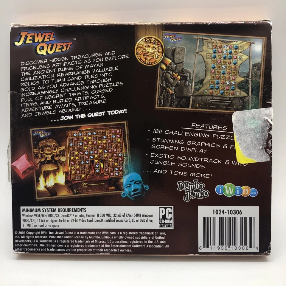 Jewel Quest PC Game Matching Mumbo Jumbo Windows 98 XP CD-ROM - Image 2 of 4