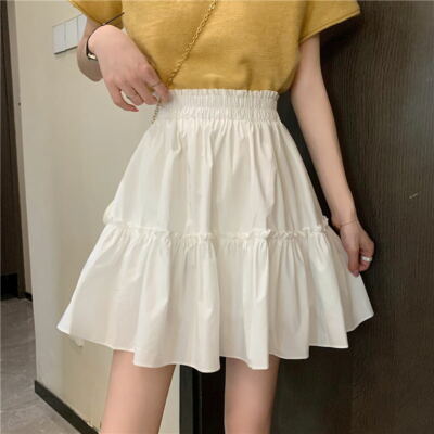 cute korean short dress New Women's Causal Ruffle Pleated Skirt High Waist summer 1 26 An Interview With Serena Korean party dress Waist:29