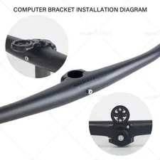 Matte AM FR XC Carbon Mountain Bike Integrated Handlebar  with Computer Mount