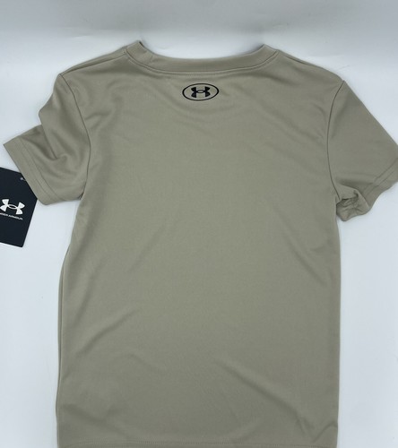 Under Armour Cream Short Sleeve Shirt & Blue Jogger Pants Outfit Boy Size 7 NWT - Picture 5 of 9