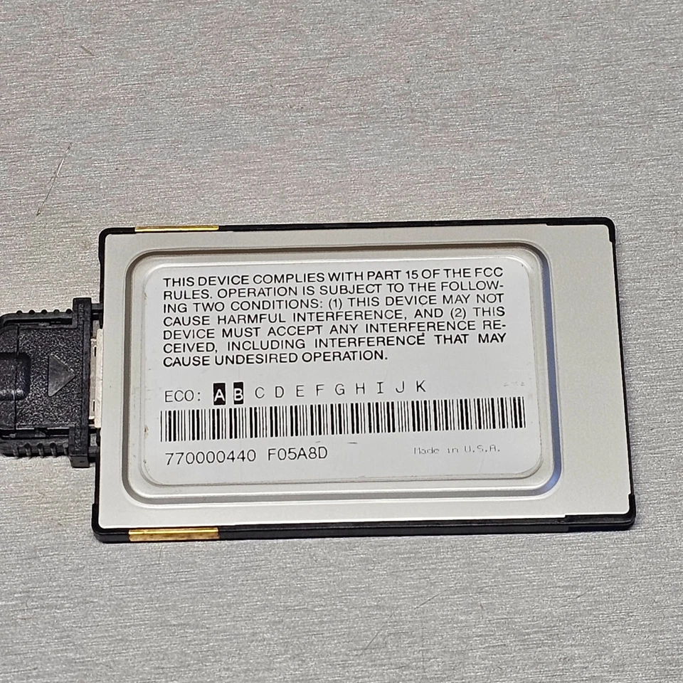 OLICOM 770000440 TOKEN-RING PCMCIA Adapter & UTP Dongle 36502410 - Image 4 of 4