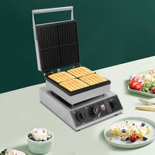 Commercial Electric Waffle Maker Belgian Waffle Baker Baking Machine Nonstick