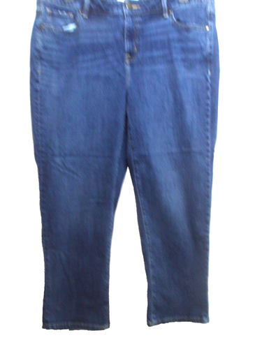 Jean Short Lane Bryant Femme – Taille 22, Mi-Hauteur, Stretch, Bleu, NEUF
