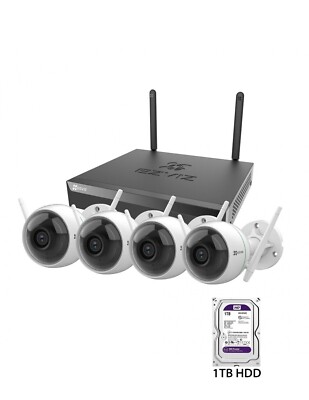 HIKVISION Ezviz 2MP 4CH Cameras Wireless Security Camera Kit