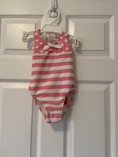 NWT Gymboree Girls Pink Striped Swimsuit 4