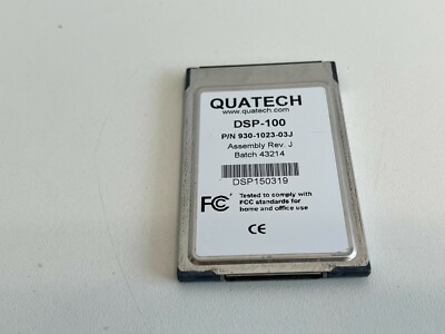 XX11:  Quatech DSP-100 Dual Channel RS-232 PCMCIA Asynchronous Adapter Card