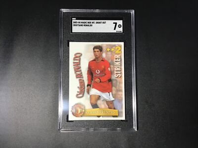 2003 Magic Box Shoot Out Cristiano Ronaldo RC Rookie Card SGC NM 7