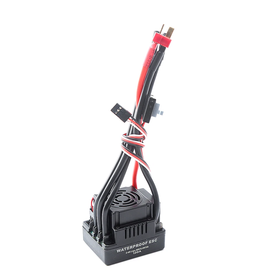 120A Brushless ESC Electronic Speed Controller T Plug Fr 1/8 RC Car Truck V6I3 - Image 3 of 4