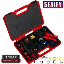 Sealey Ratchet Crimping Tool Kit 552pc Pliers Insulated Grips Terminals Tape