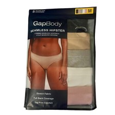 GapBody Women's 5-Pack Seamless Hipster Size Medium Gap Ladies Underwear Panties