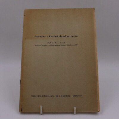 H. J. Eysenck - Maudsley - Persönlichkeitsfragebogen #1953 #20 Fragebögen