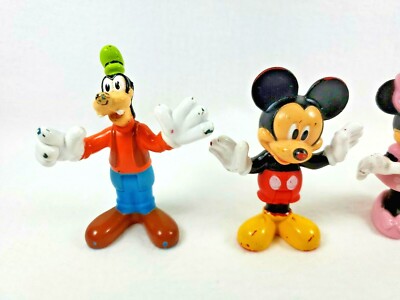 Mattel Disney Mickey Minnie Goofy Bendable Figure Set | eBay