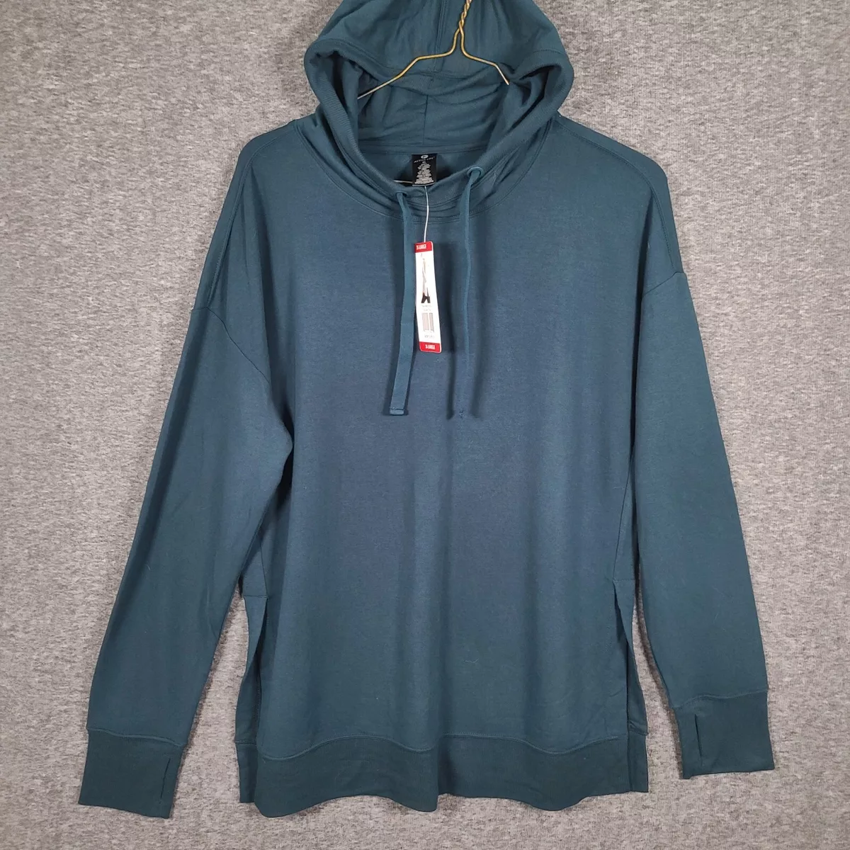 Active Life Pullover Hoodie Womens Size XL Tuscan Teal Hoodie Comfort Stretch