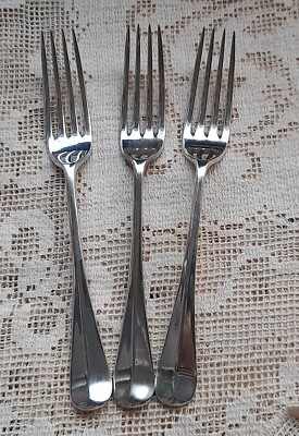 3er Set Vintage EPNS Gabeln JW&co Halbmond in Schildmarke Ersatzbesteck