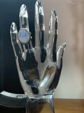 Ladies Silver Tone and Shell Fashion Ring Size 5.5