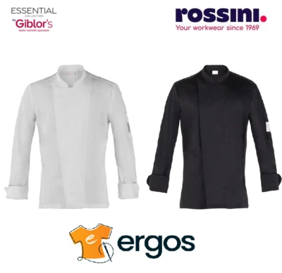 GIBLOR'S Herren Jacke AUGUSTIN Koreanischer Kragen Chef Koch Stretch Q8G00187