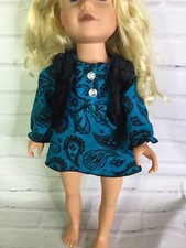 Dollie And Me Turquoise Paisley Tunic Dress Top For Most 18" Dolls Doll Clothing