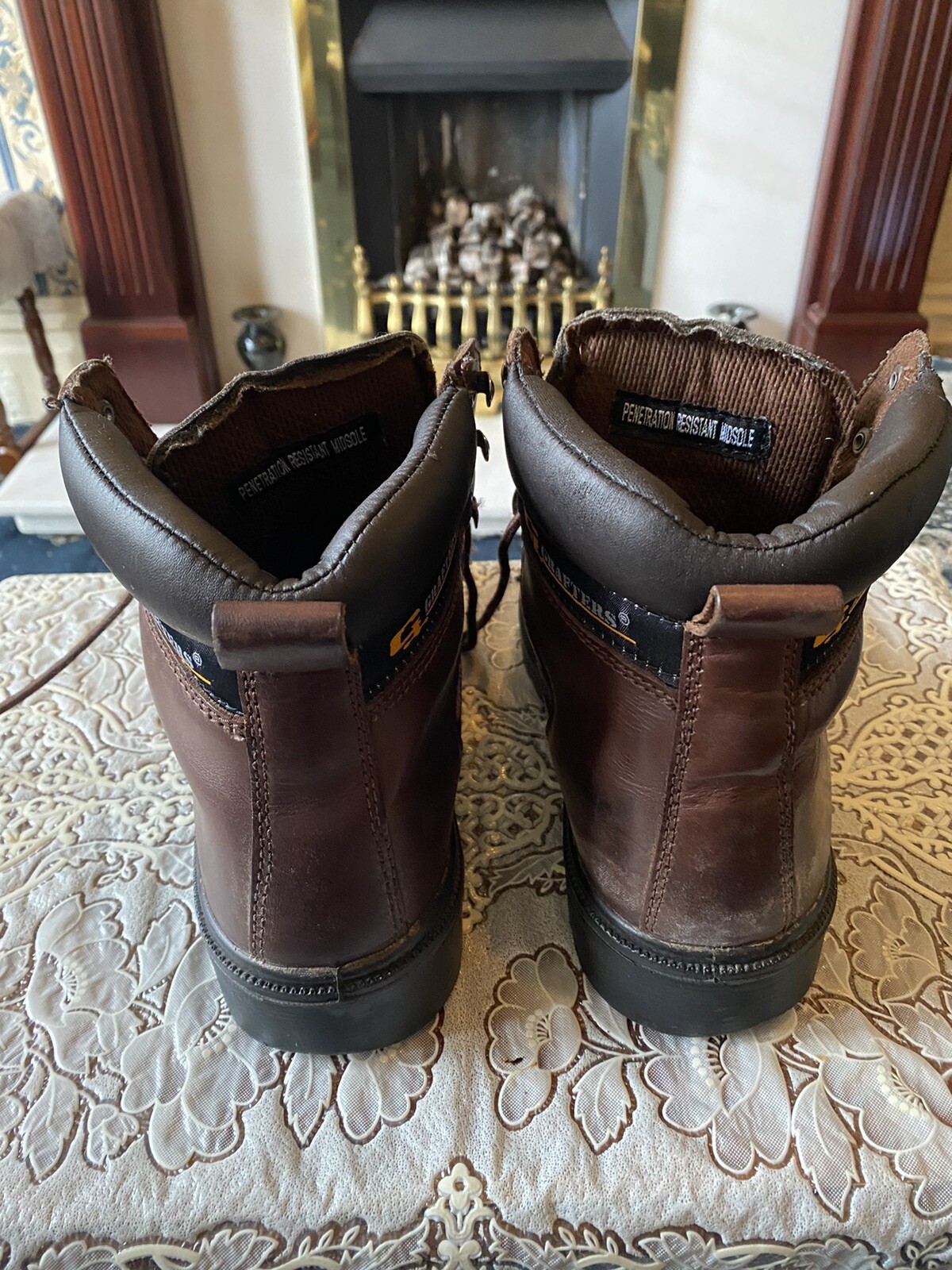 Dark Brown Gafters Steal Toe Mid Sole Boots eBay