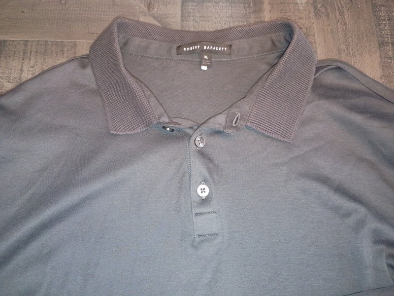 ROBERT BARAKETT Long Sleeve Button Up Shirt Mens Size XL Gray Casual Dress