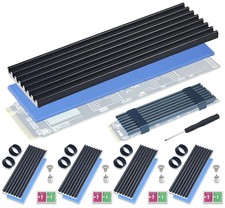 5 Pack SSD Heat Sink Cooler for 2280 SSD, nvme Heatsink with Thermal Silicone...